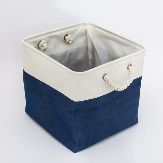 Linen Foldable Toy Storage Basket
