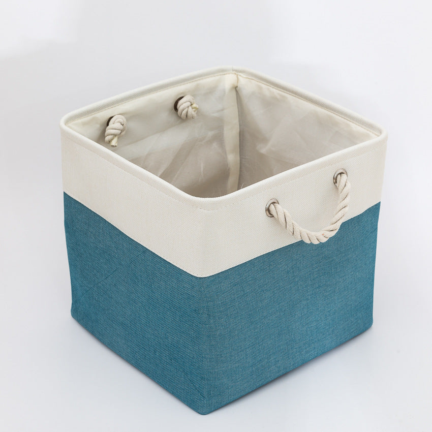 Linen Foldable Toy Storage Basket
